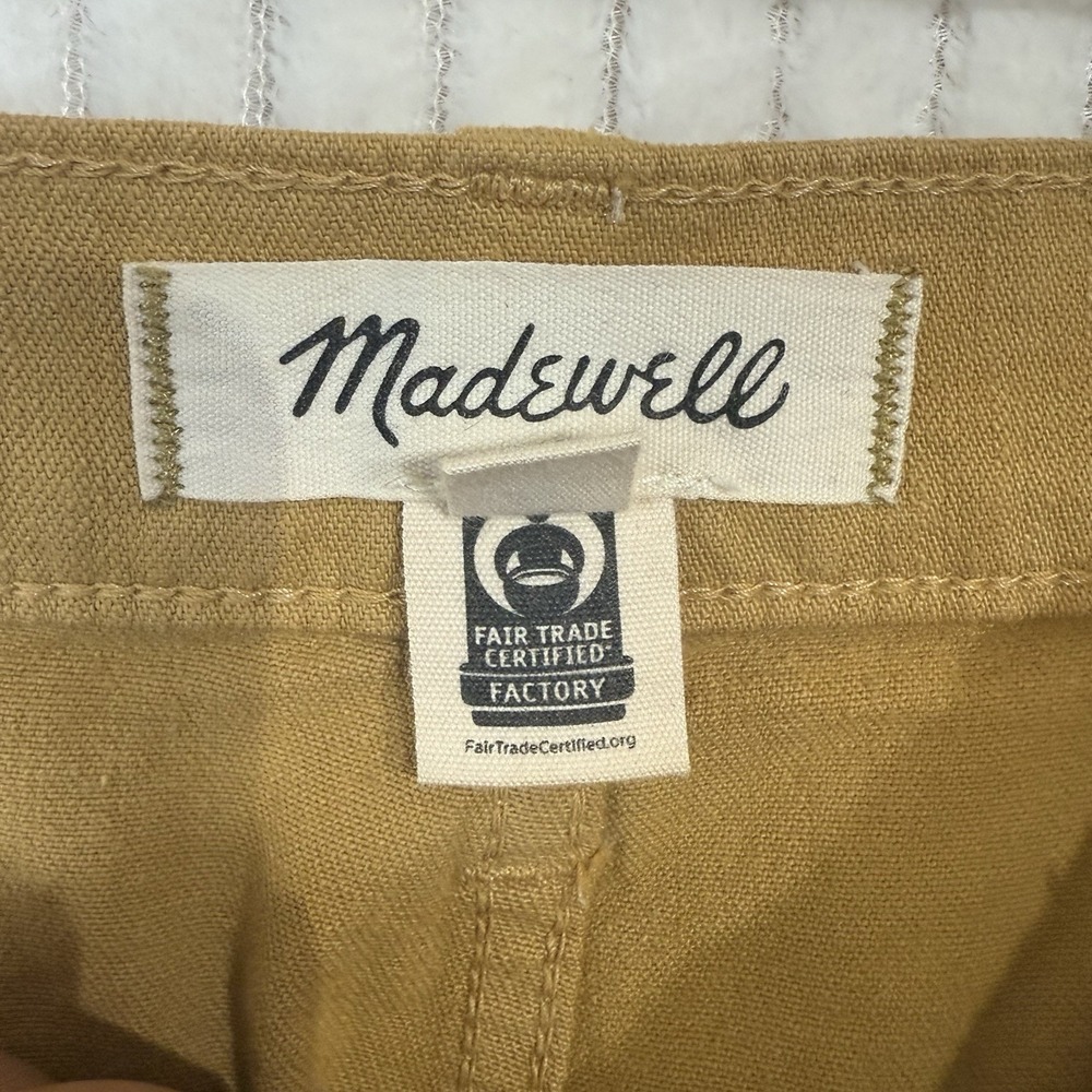 Madewell Jeans Women's Sz 24 Yellow Mustard Cotton Straight leg Pockets - Picture 13 of 16
